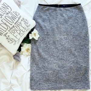 ✦ Madewell ✦ Pillar Grey Wool Midi Pencil Skirt ✦ Size 12